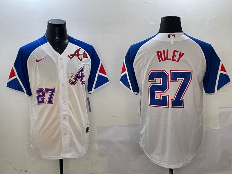 Men Atlanta Braves #27 Riley White City Edition 2025 Nike MLB Jersey style 10